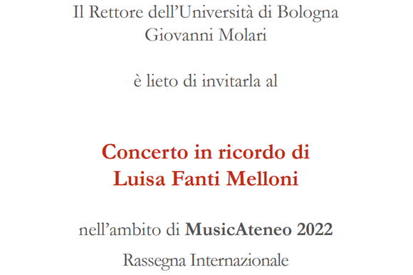 Concerto in ricordo di Luisa Fanti Melloni
